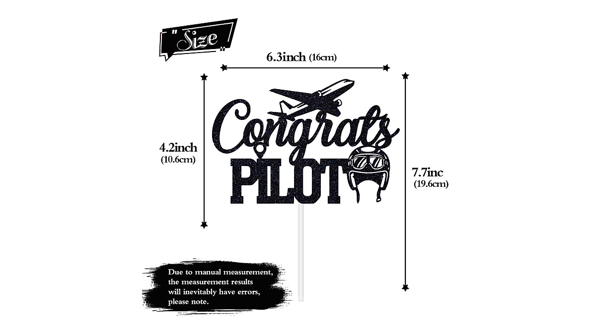 Congrats Pilot Cake Topper for USAF Graduation 2024