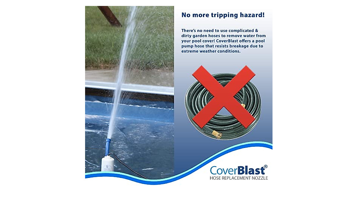 Coverblast Poolabdeckungspumpen-Aufsatz – 2 Stück, Schießt Wasser 7,6 M Weit, Made In USA, Für Winterabdeckungen