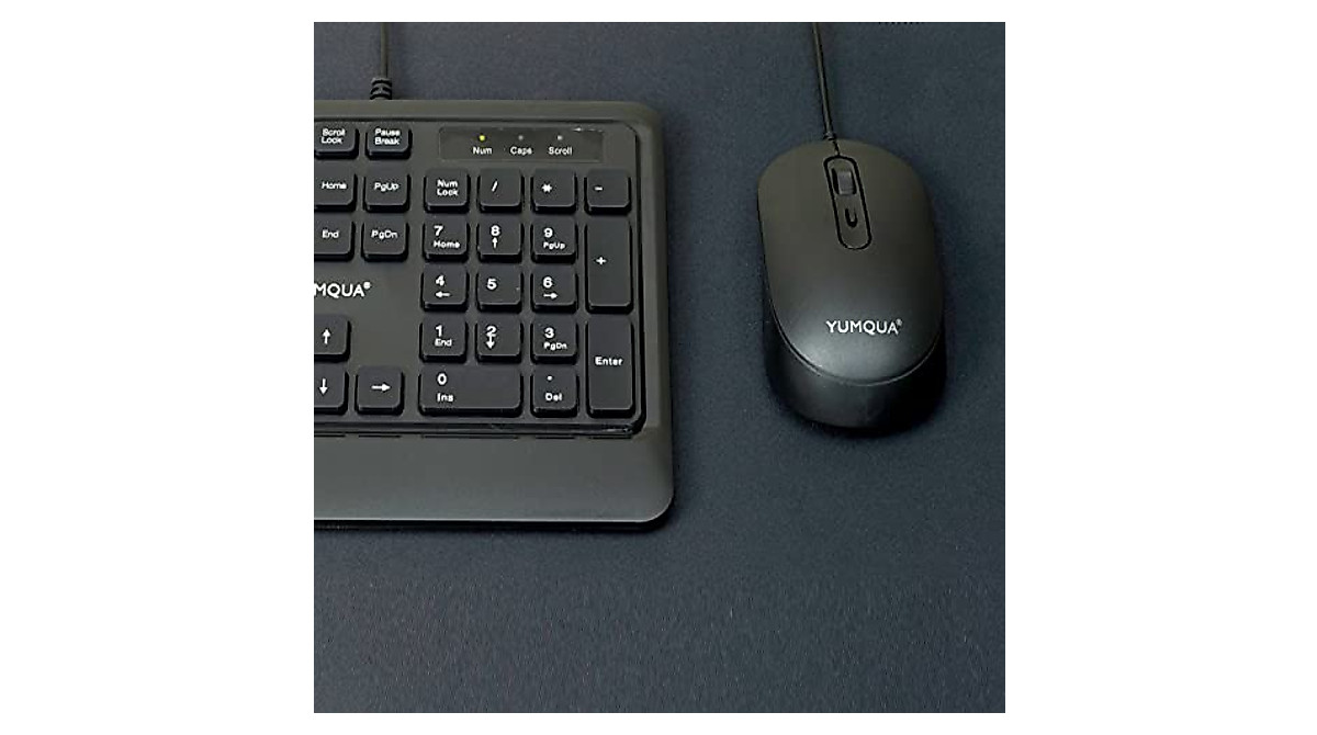 Wired Keyboard and Mouse Combo for PC and Laptops | YUMQUA