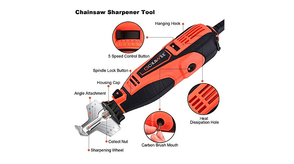 GOXAWEE Chainsaw Sharpener Kit - Power & Precision