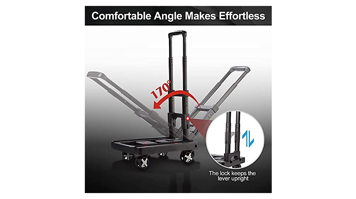 Snapklik.co : Folding Hand Truck Lightweight Hand Truck Dolly Foldable