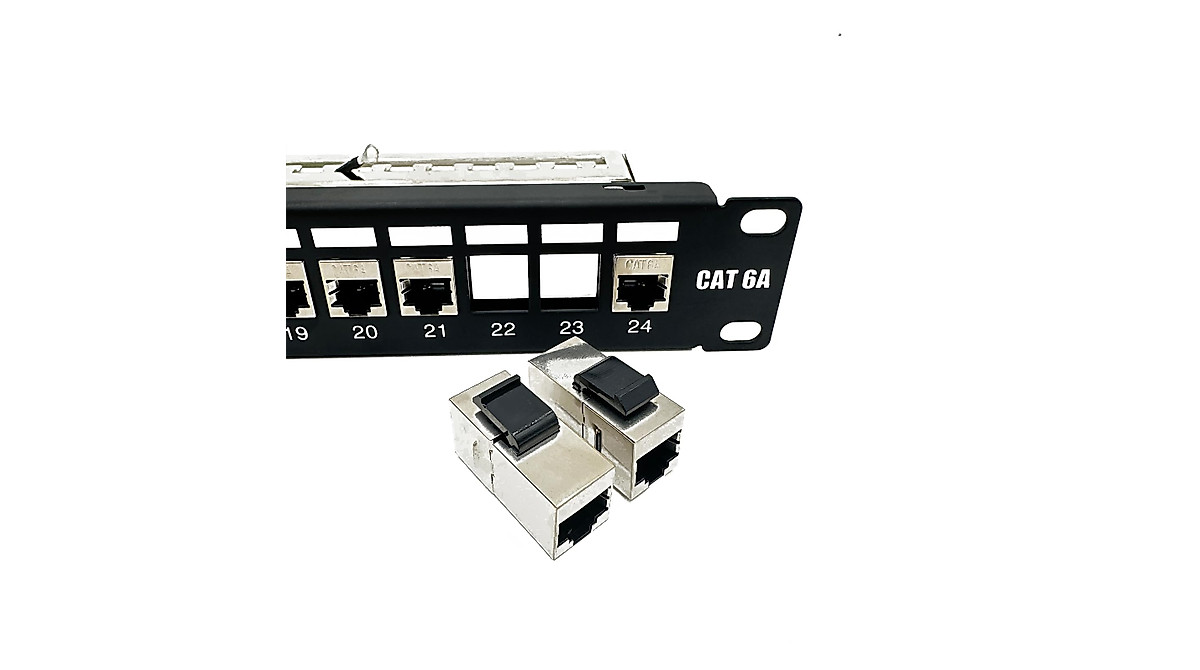 ETS 24-Port CAT6A Patch Panel for High-Speed Networks