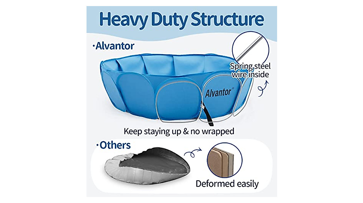 Alvantor Pet Swimming Pool: Foldable & Portable Spa