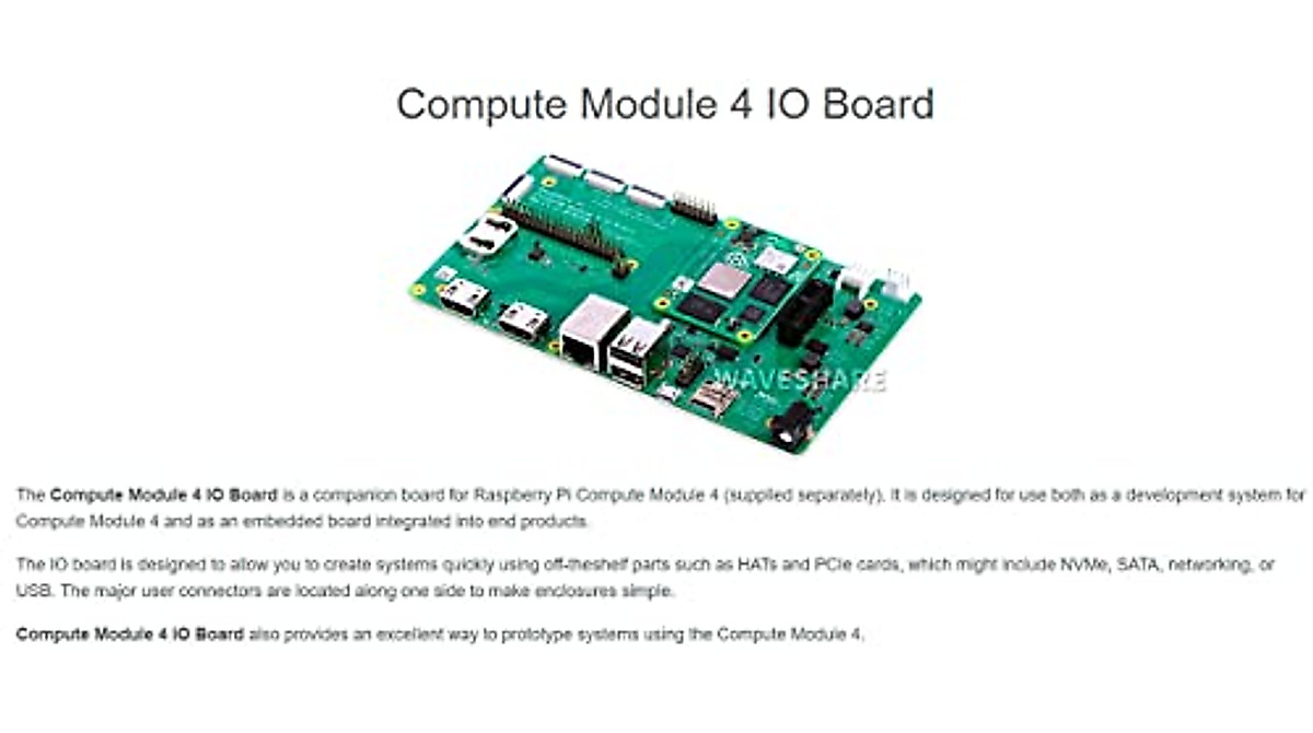 Waveshare Raspberry Pi Compute Module 4 IO Board