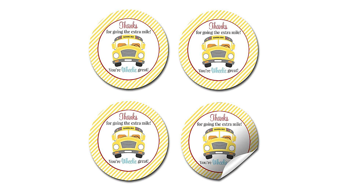 Go The Extra Mile School Bus Driver Appreciation Stickers - 40 Fun ...
