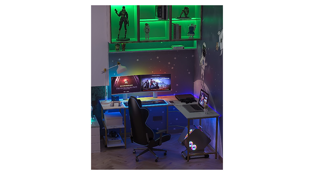 Teraves Reversible L Shaped Desk for Home Office
