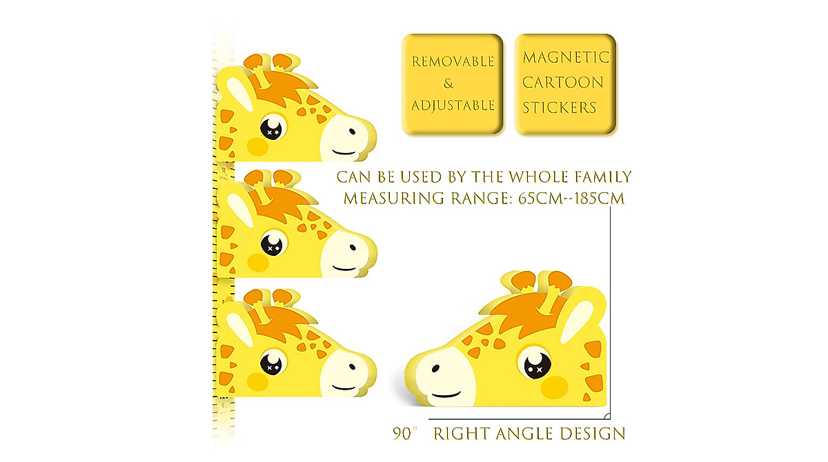 Giraffe Height Chart for Kids Removable Adjustable Kids Measuring Chart ...