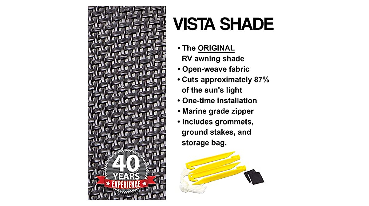 ShadePro Vista Shade - 87% UV Protection for RV Awnings