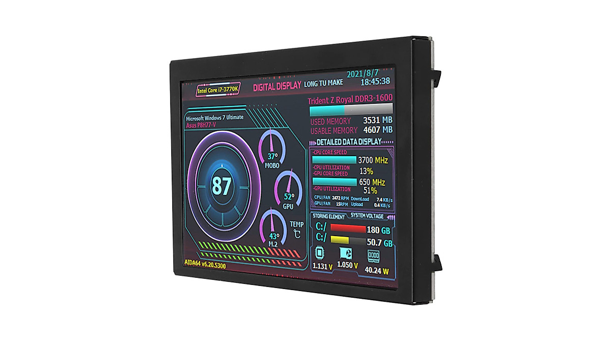 GOWENIC 5in PC Temp Monitor - Track Your CPU Performance