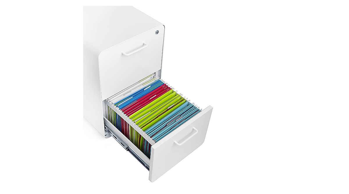 Poppin Stow 2-Drawer File Cabinet - Stylish & Secure