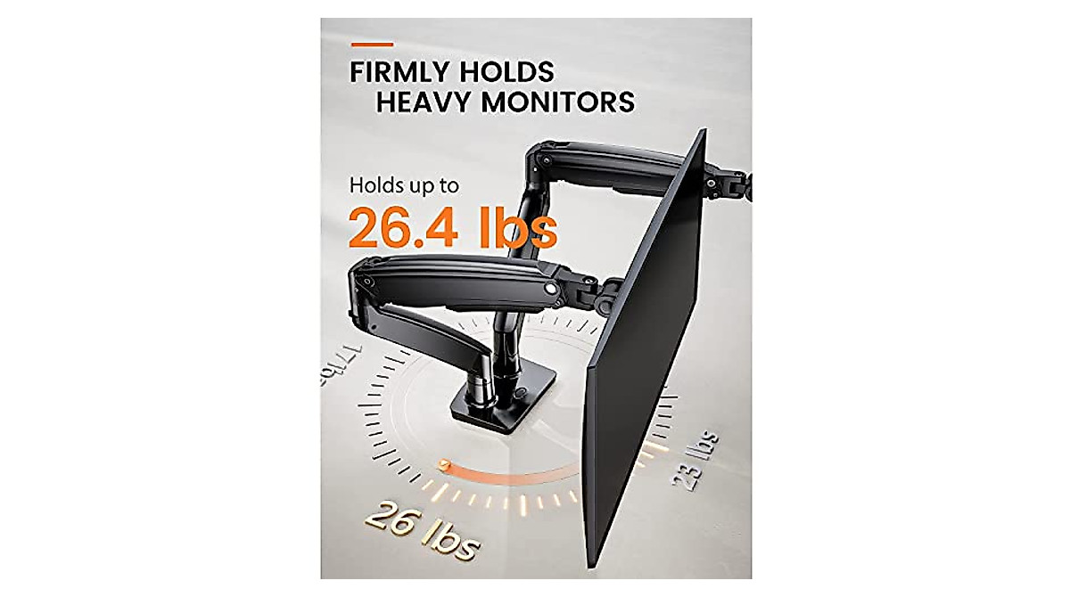 Ergear Dual Monitor Stand - Adjustable Dual Arm Mount