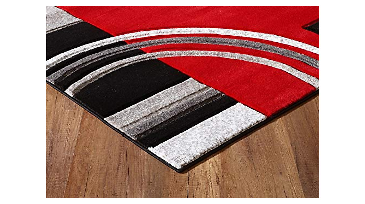 GLORY RUGS 5x7 Modern Red Area Rug for Stylish Spaces