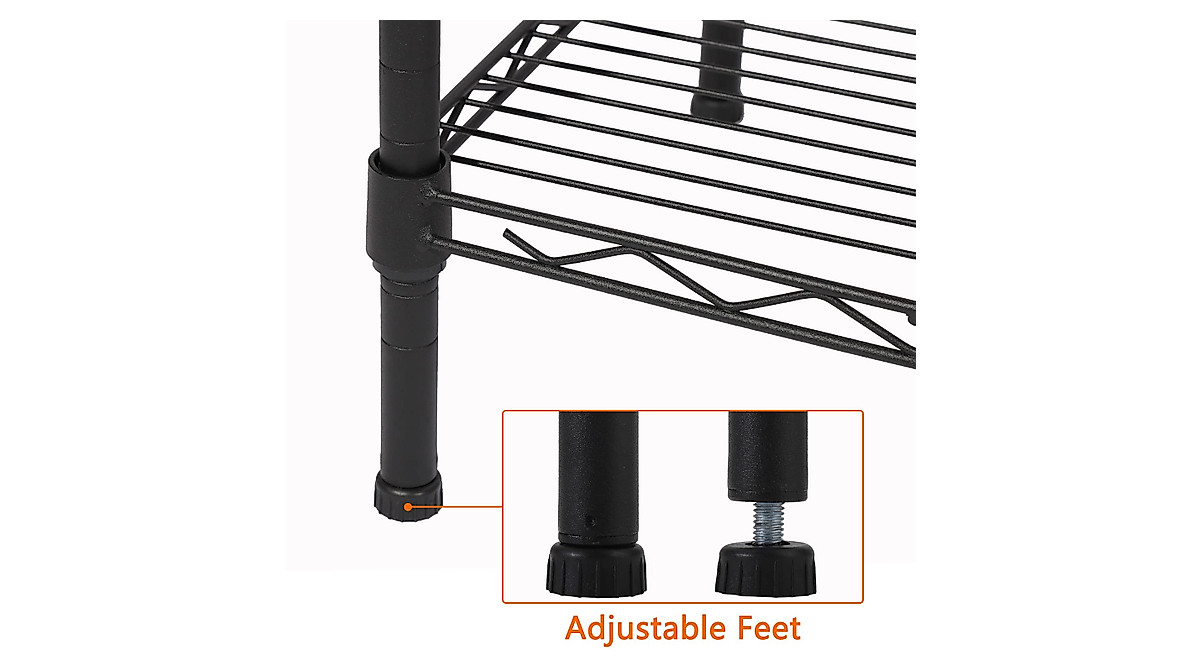 Heavy Duty 4-Shelf Storage Unit - Adjustable Wire Rack