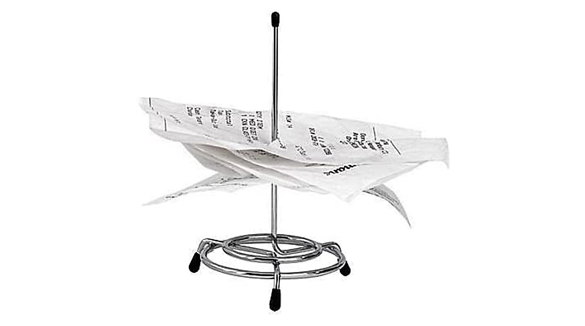 1InTheOffice Chrome Receipt Holders - 6 Pack