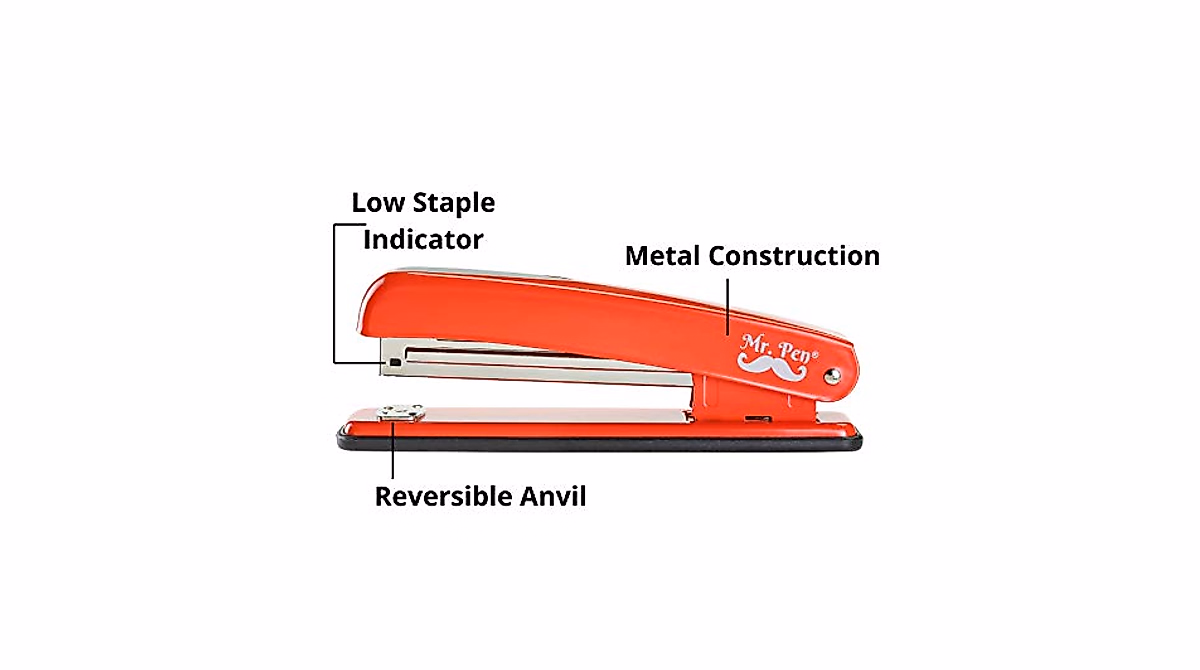 Mr. Pen Red Stapler with 1000 Staples for Office