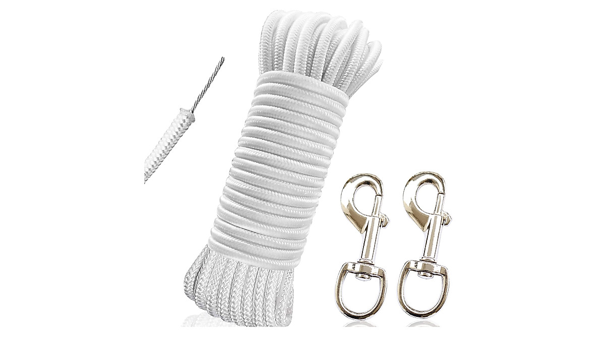 RUSON 50ft Flag Pole Rope Kit - Durable & Reliable
