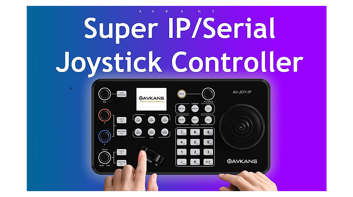AVKANS PTZ Camera Joystick Controller with 4D Joystick & NDI Support