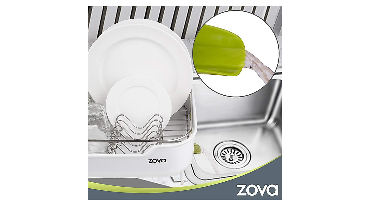 MR.SIGA Stainless Steel Dish Drying Rack with Swivel Spout
