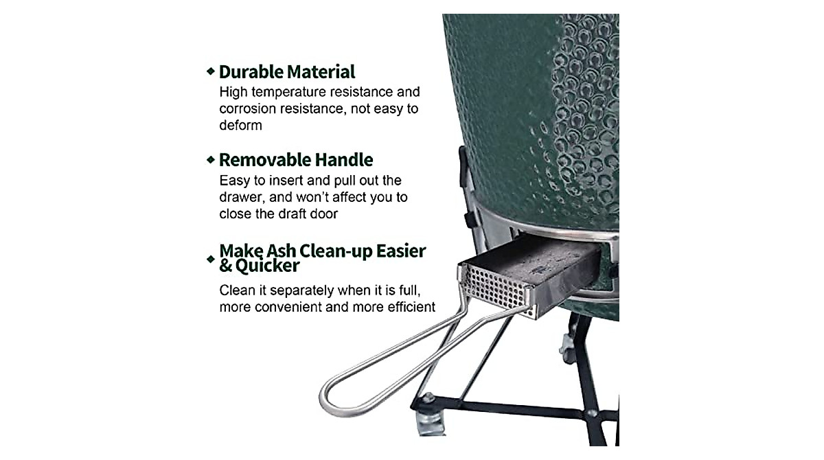 Mydracas Upgrade Slid Ash Tool Slid Out Ash Drawer Big Green Egg Accessories Ash