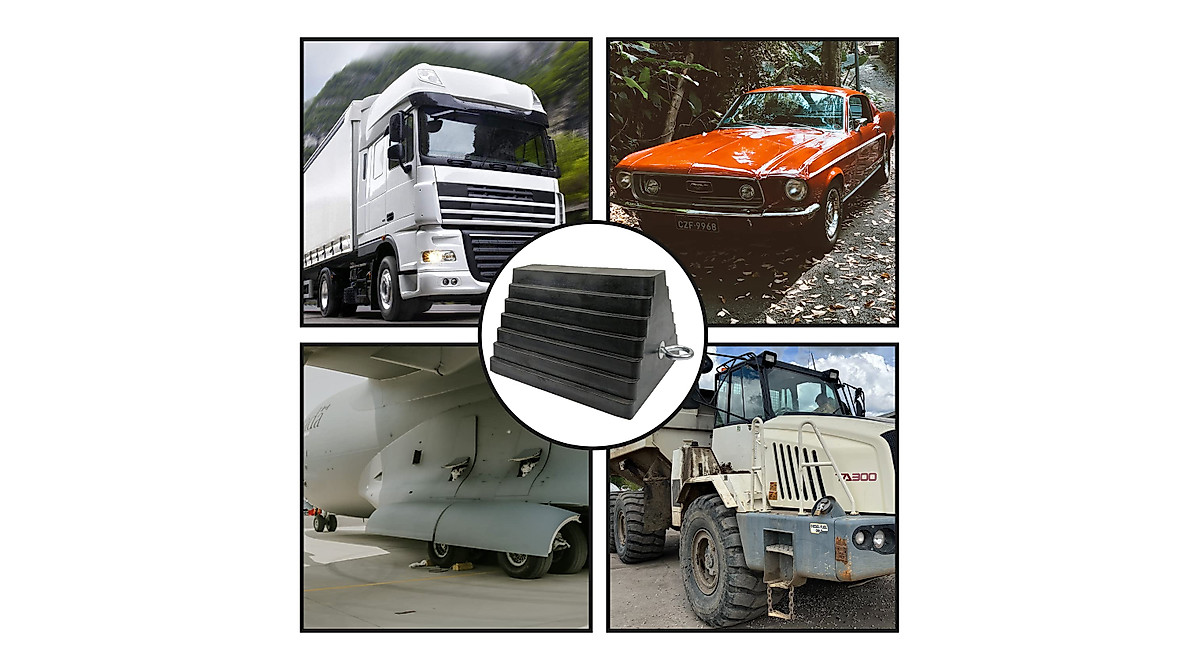 ROBLOCK Heavy Duty Rubber Wheel Chocks: Secure Your Ride