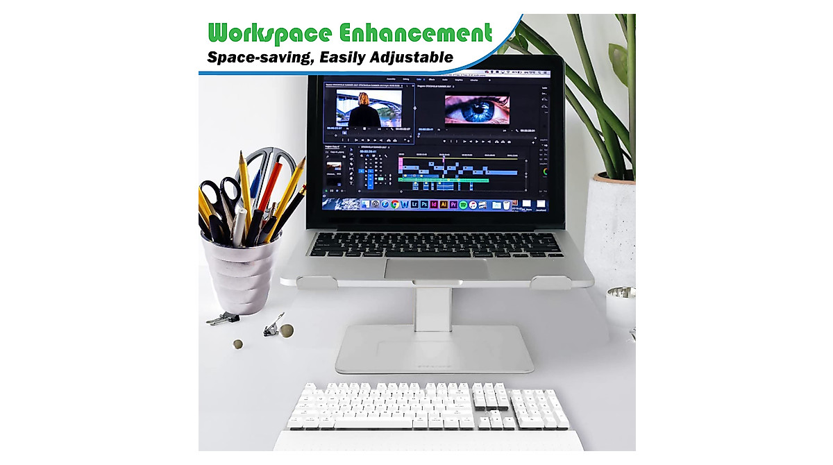 Adjustable Laptop Stand for Desk – Ergonomic & Space-Saving Solution