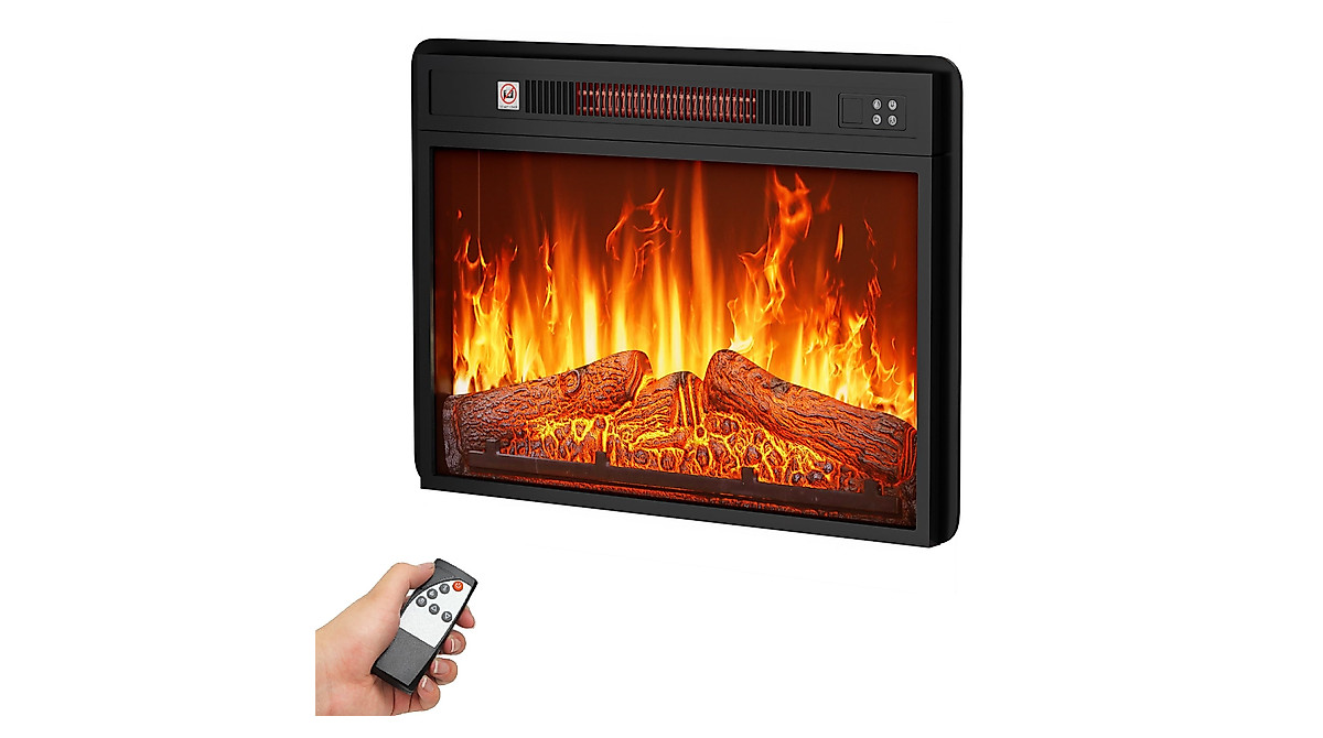 DWVO Electric Fireplace Insert - Remote Control & Adjustable Heat