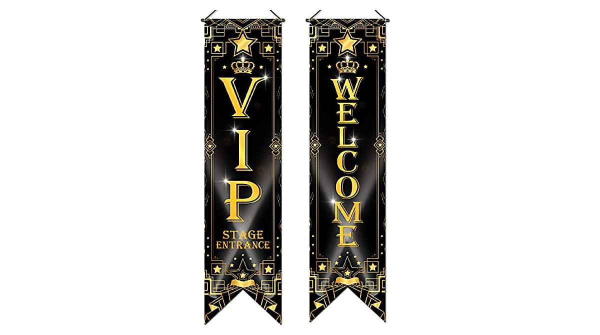 Roaring 20s Party Decorations - VIP & Welcome Banners for Events