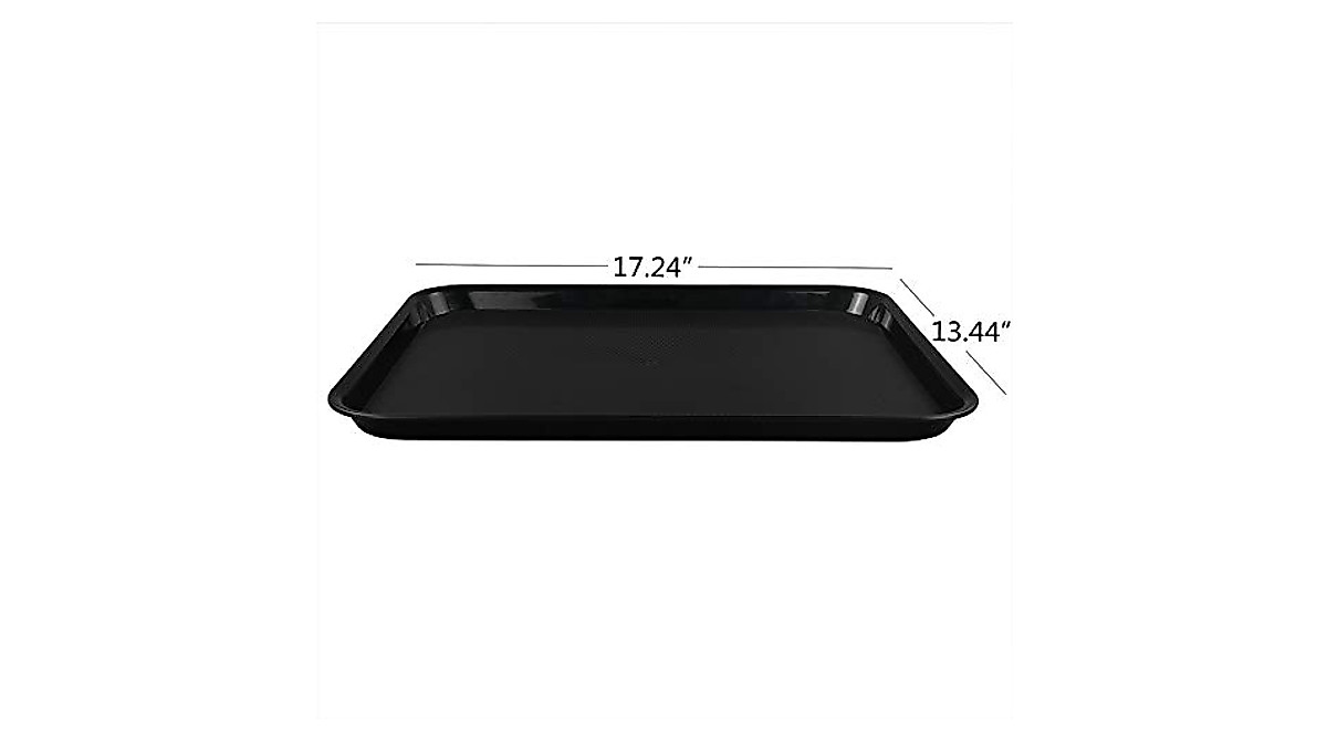 Nicesh 4-Pack Plastic Fast Food Trays - Durable & Stylish
