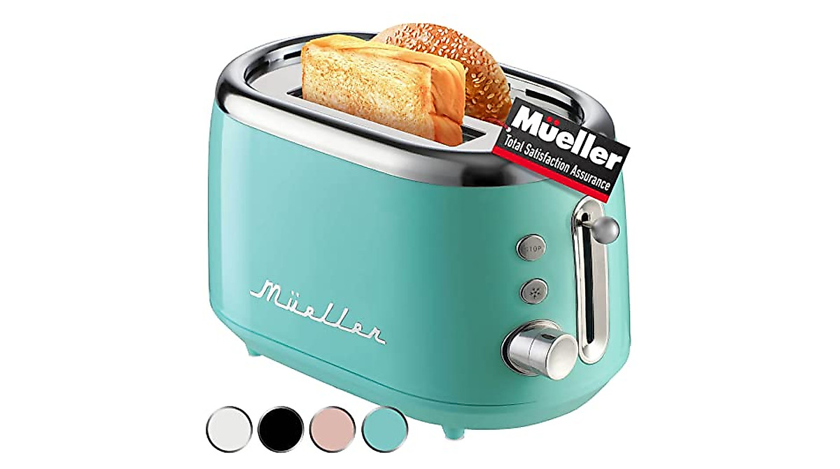 Mueller Retro Toaster 2 Slice - Stylish & Versatile Kitchen Essential