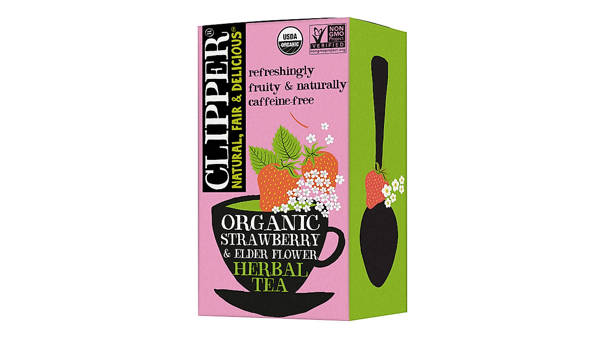 Clipper Tea Strawberry & Elderflower - Organic & Caffeine Free
