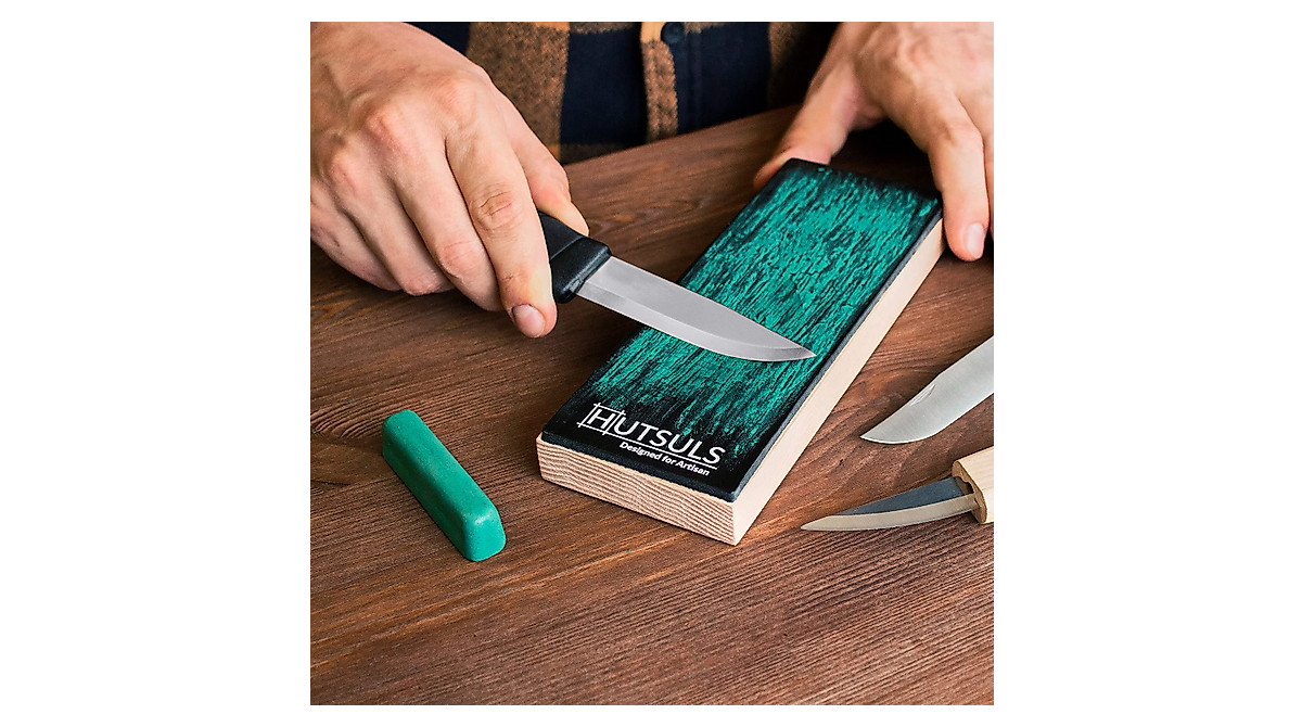 Hutsuls Leather Strop Block - Razor-Sharp Blades Kit