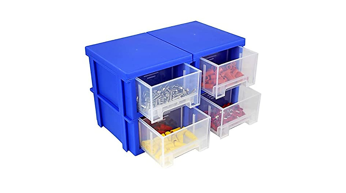 Modular Stackable Storage Organizer Bins for Easy Access