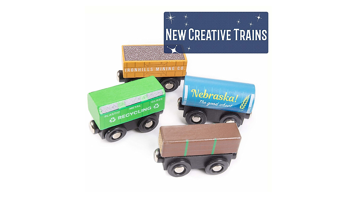 Playtime Express Train Set - 12-Piece Wooden Toy with Unique Designs