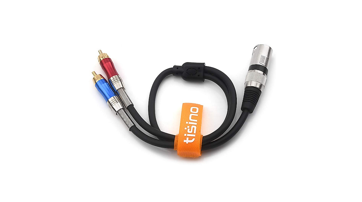 DISINO Dual RCA to XLR Y Splitter Cable - 1.6ft Unbalanced Audio Adapter
