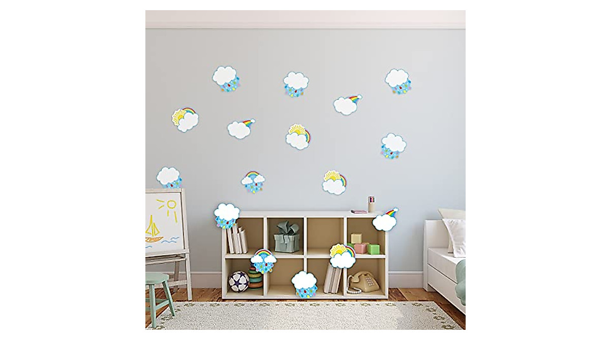 Colorful Rainbow Cut-Outs for Classroom Decor - 45 Pieces