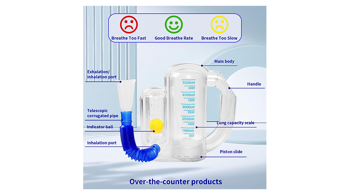 Incentive Spirometer for Lung Capacity Training - 5000ml