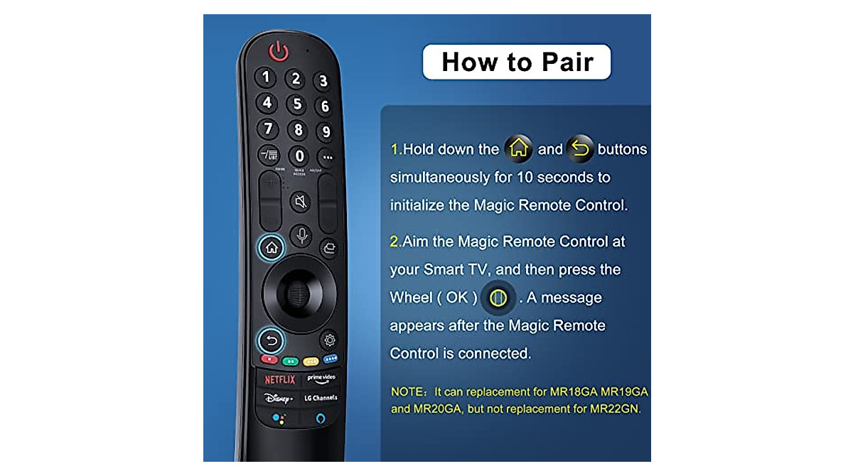 Angrox MR21GA Remote for LG 2021 TVs - Voice & Pointer Control