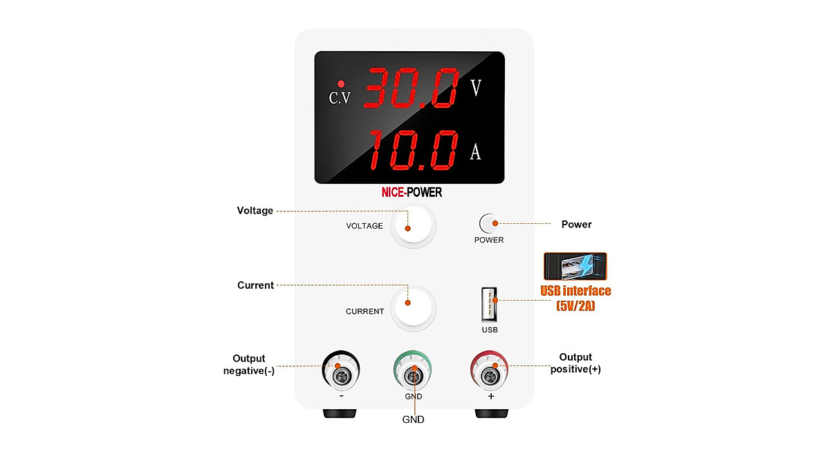 NICE-POWER 30V 10A Adjustable DC Power Supply