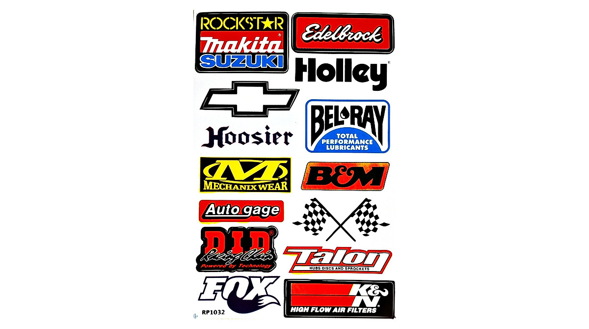 Cars Motorsport Vinyl Decals Pack | Waterproof & Weatherproof Stickers