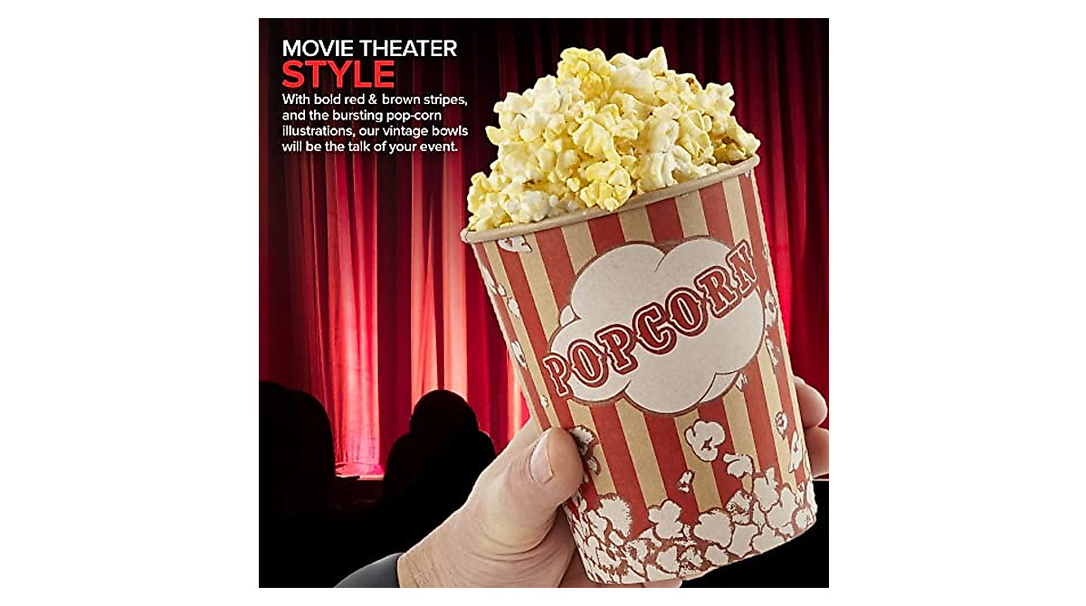 Stock Your Home 64 Oz Popcorn Buckets, Disposable Popcorn - View #2
