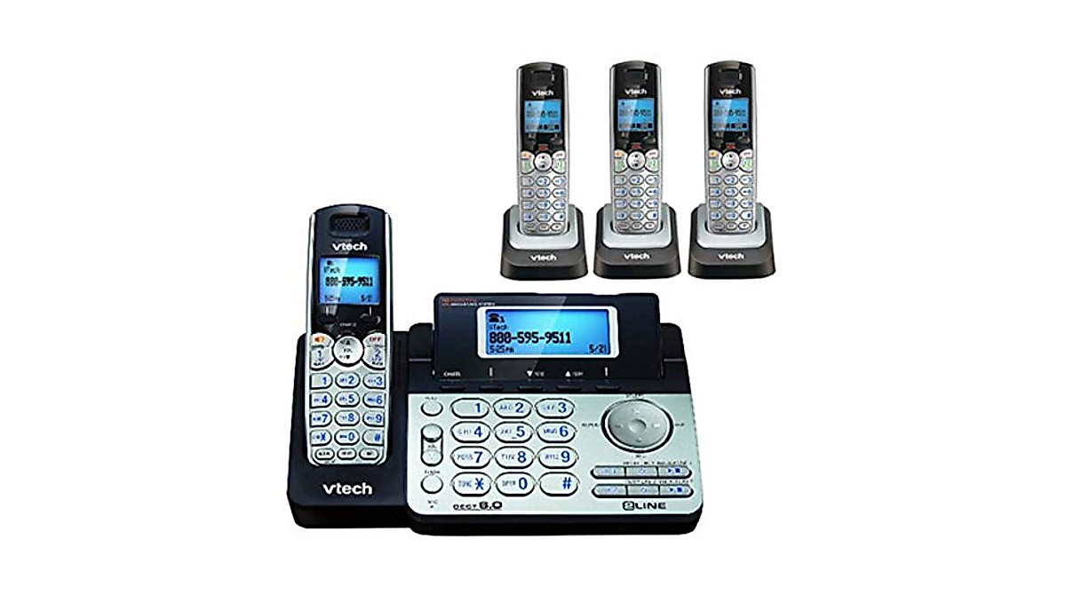 VTech DS6151 Phone System with 3 Handsets | Two-Line, DECT 6.0
