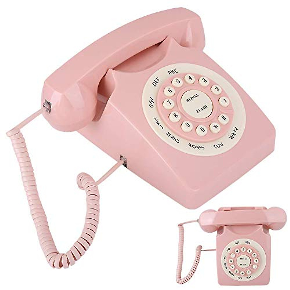 Vintage Corded Landline Phone - Retro Style for Home & Office