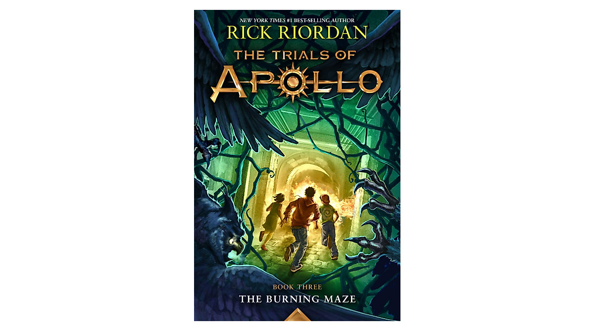 The Burning Maze by Rick Riordan - Large Print Fantasy Adventure