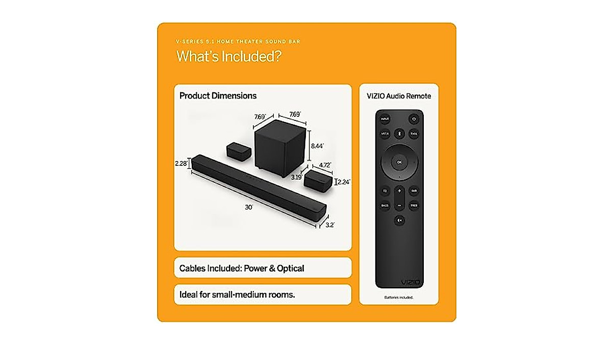 VIZIO V-Series 5.1 Sound Bar - Superior Home Theater