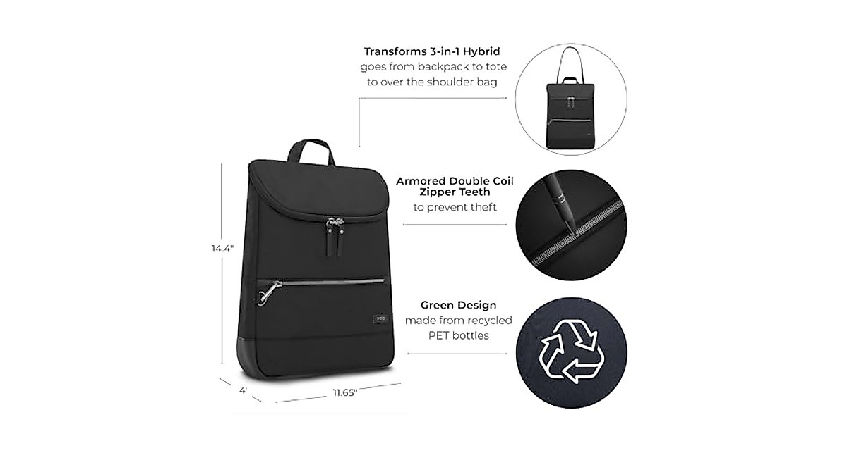 Solo New York Stealth Hybrid Backpack - Anti-Theft Protection