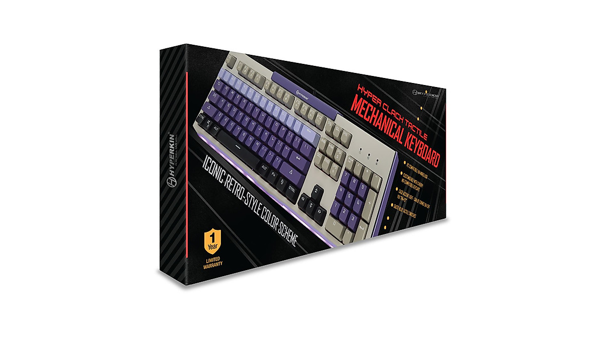 Hyperkin Hyper Clack Mechanical Keyboard for PC & Mac - Tactile & Retro