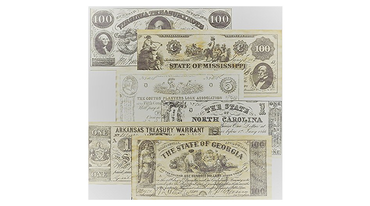 Replica Confederate Currency Sets | Historic Civil War Reproductions