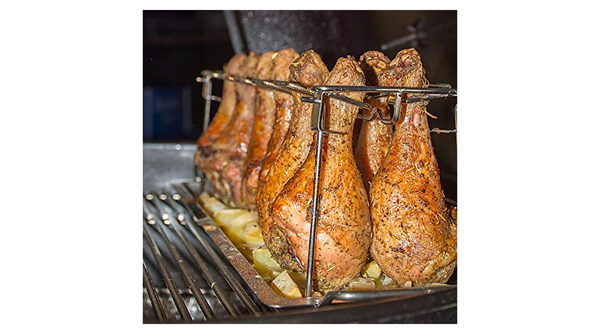 Grill Perfect Chicken with RTT 14-Slot Rack | Stainless Steel Smoker ...