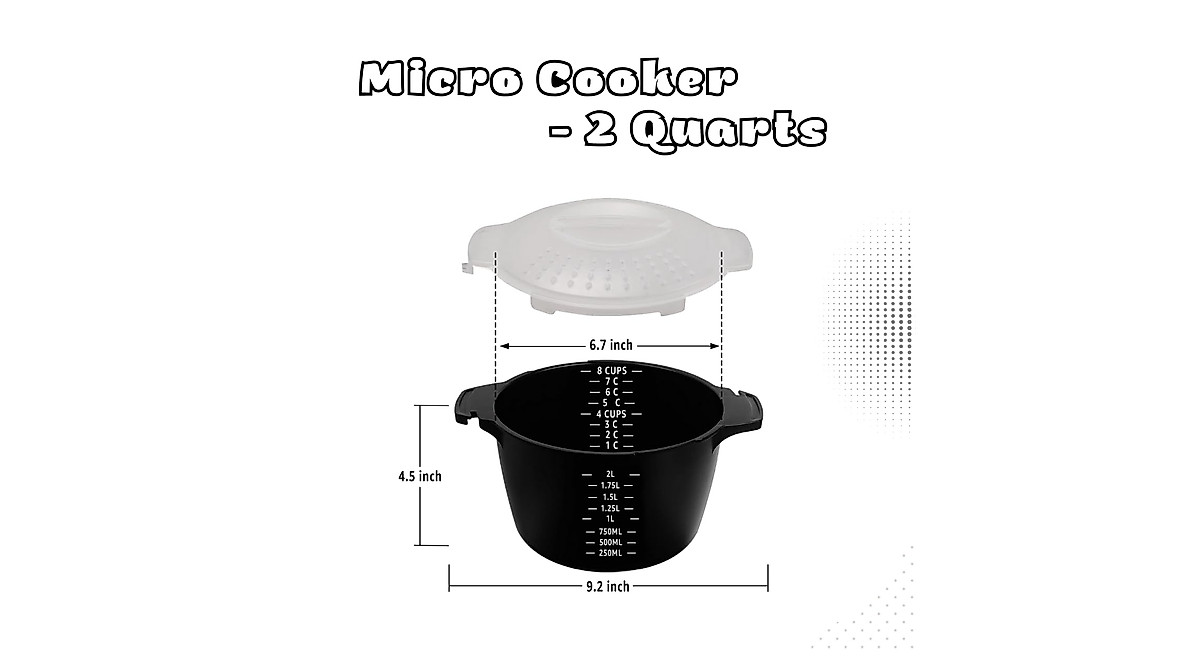 Large Microwave Micro Cooker for Vegetables & More | BPA Free ...