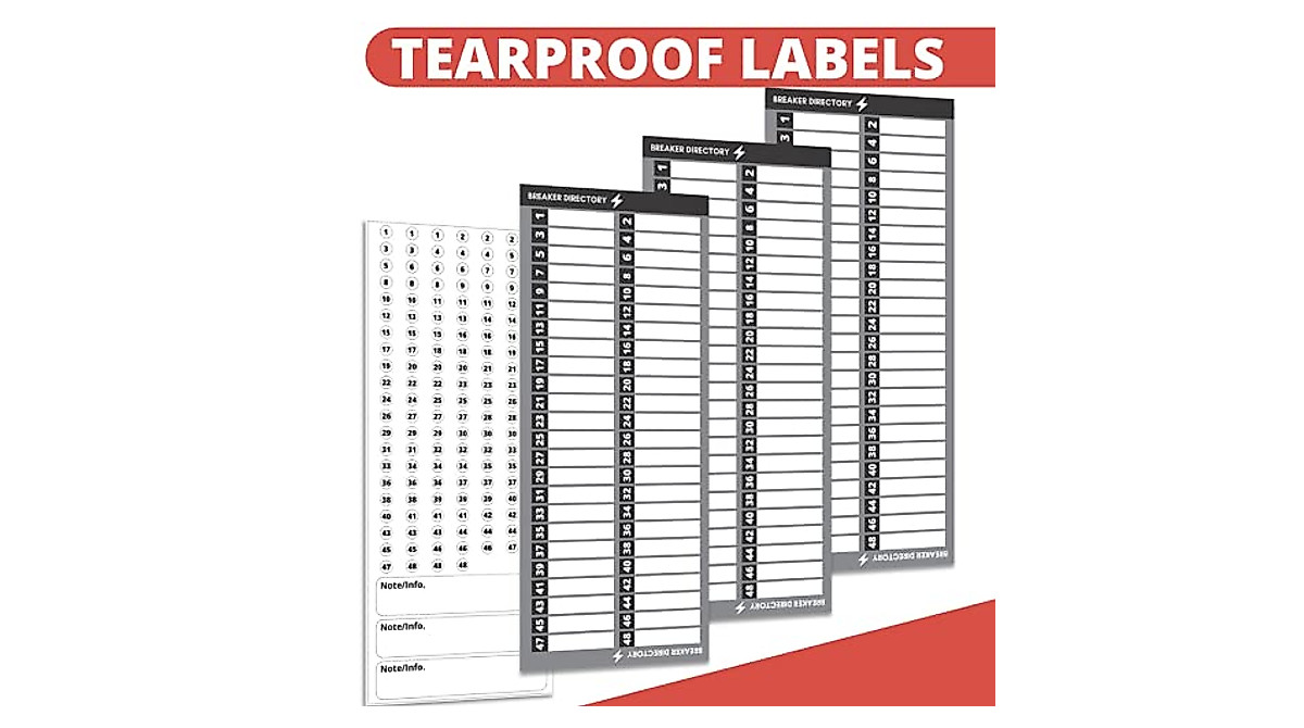 Circuit Breaker Directory Labels with Fuse Stickers for Easy Panel ...